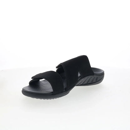 Spenco Kholo Nuevo SP1064BLK Womens Black Synthetic Slides Sandals Shoes