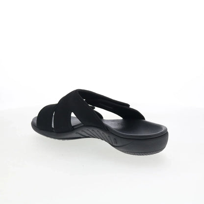 Spenco Kholo Nuevo SP1064BLK Womens Black Synthetic Slides Sandals Shoes