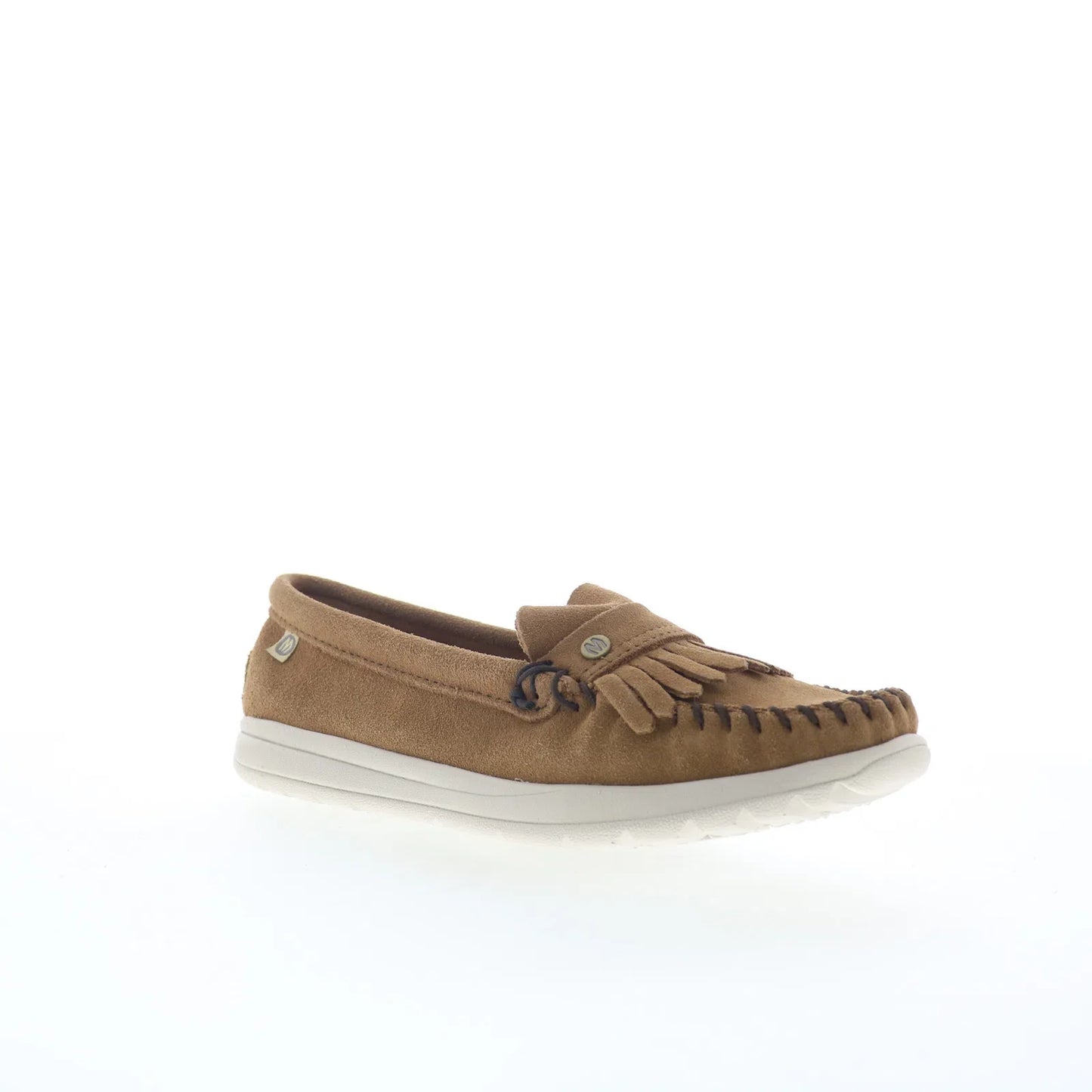 Minnetonka Kylee Kilty 61074K Womens Brown Suede Slip On Loafer Flats Shoes