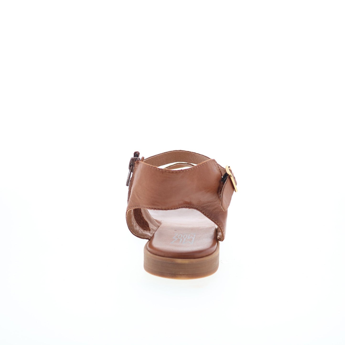 Miz Mooz Landyn Womens Brown Leather Hook & Loop Strap Sandals Shoes