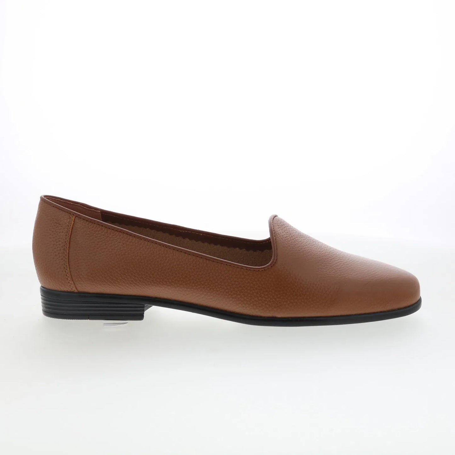 Trotters Liz Tumbled T1807-253 Womens Brown Leather Loafer Flats Shoes