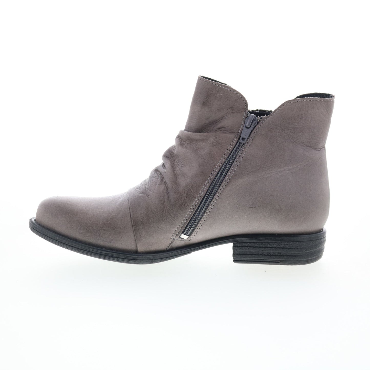 Miz Mooz Logic-EU Womens Gray Leather Zipper Ankle & Booties Boots