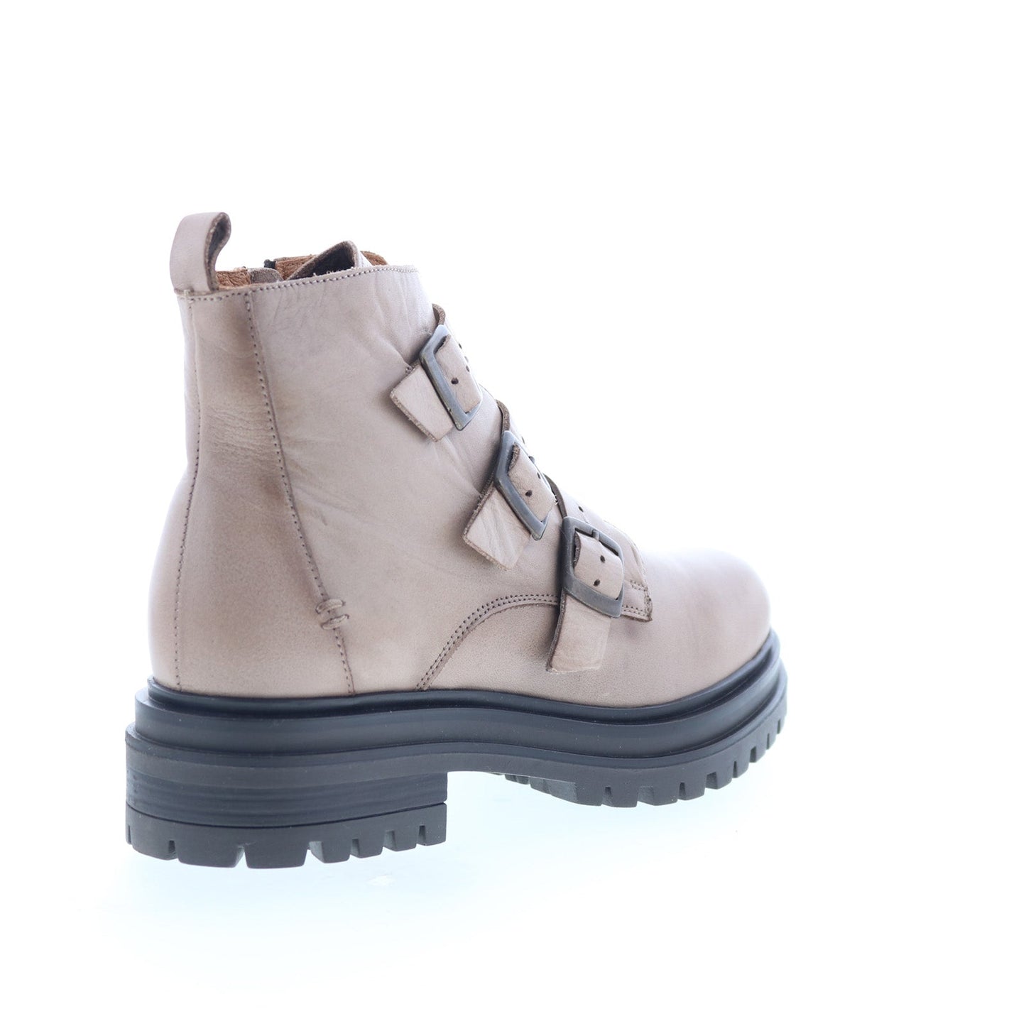 Miz Mooz Lorra Womens Beige Leather Zipper Casual Dress Boots