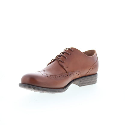 Miz Mooz Luthur Womens Brown Oxfords & Lace Ups Wingtip & Brogue Shoes