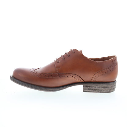 Miz Mooz Luthur Womens Brown Oxfords & Lace Ups Wingtip & Brogue Shoes
