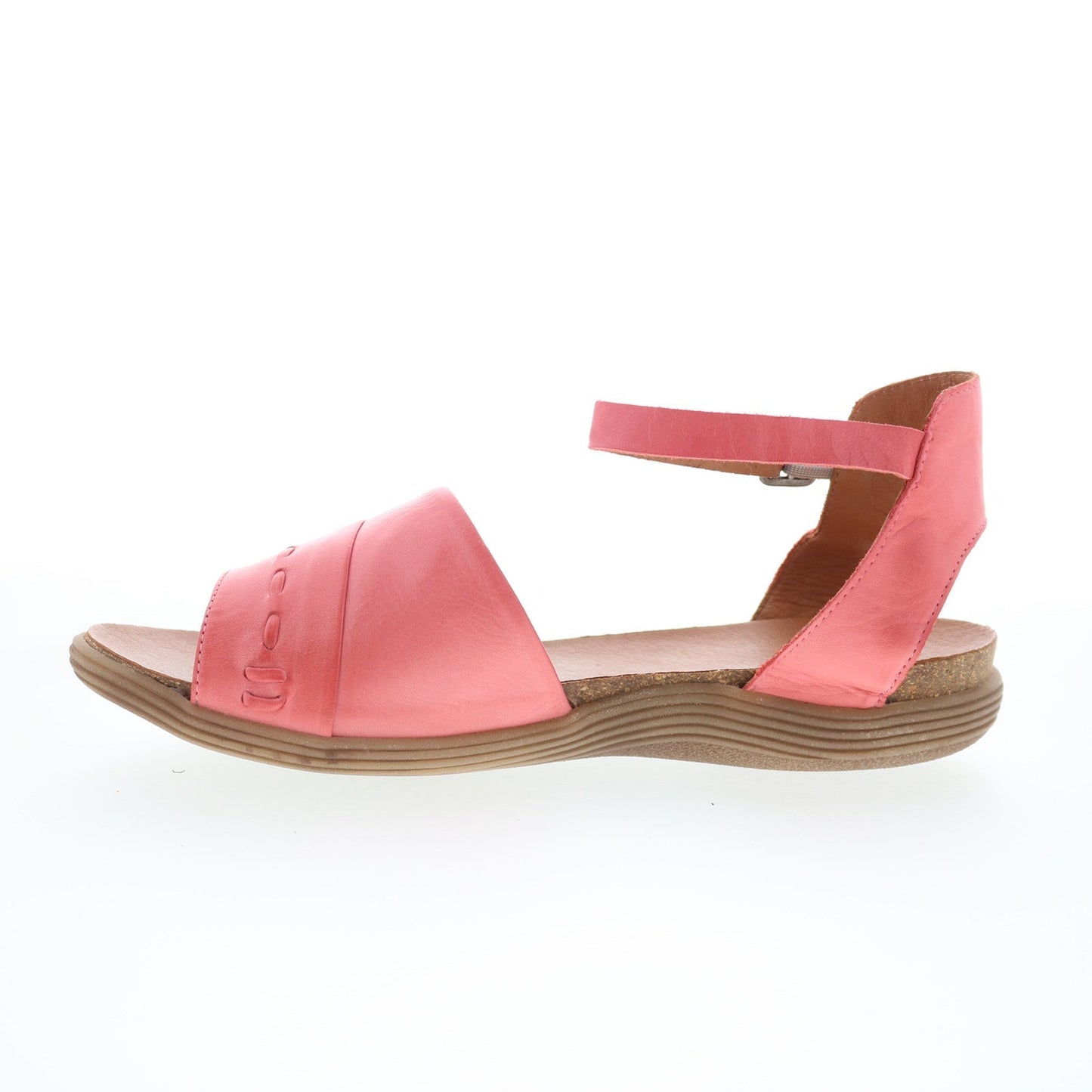 Miz Mooz Marabel Womens Pink Leather Hook & Loop Strap Sandals Shoes