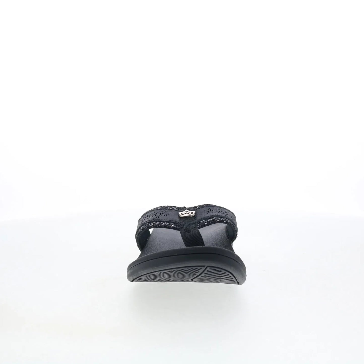 Spenco Miramar SP1223BLK Womens Black Synthetic Flip-Flops Sandals Shoes