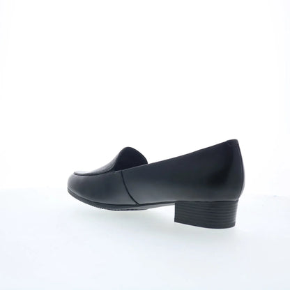 Trotters Monarch T1713-034 Womens Black Leather Slip On Loafer Flats Shoes
