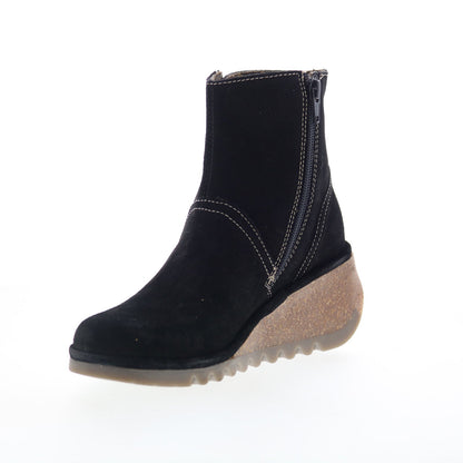 Fly London Nery NERY336FLY-006 Womens Black Suede Ankle & Booties Boots