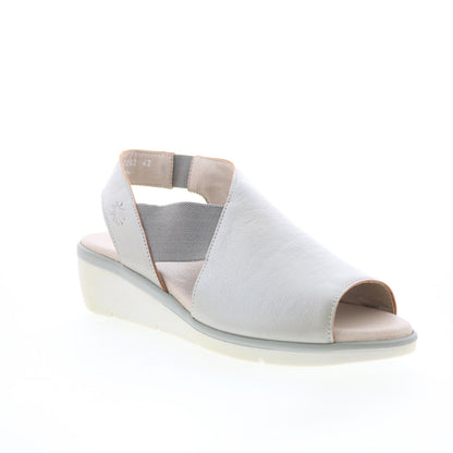Fly London Nily NILY940FLY-001 Womens Silver Leather Strap Sandals Shoes