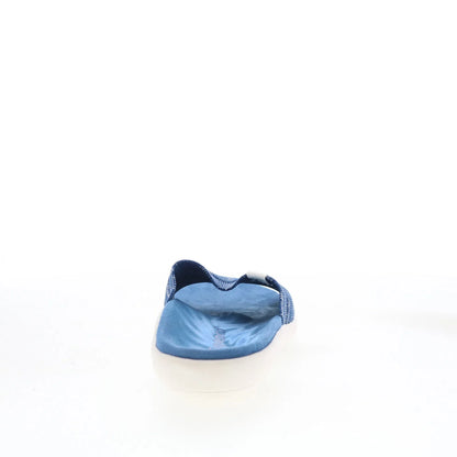 Spenco Odessa Fauna SP1245DBL Womens Blue Canvas Slides Sandals Shoes