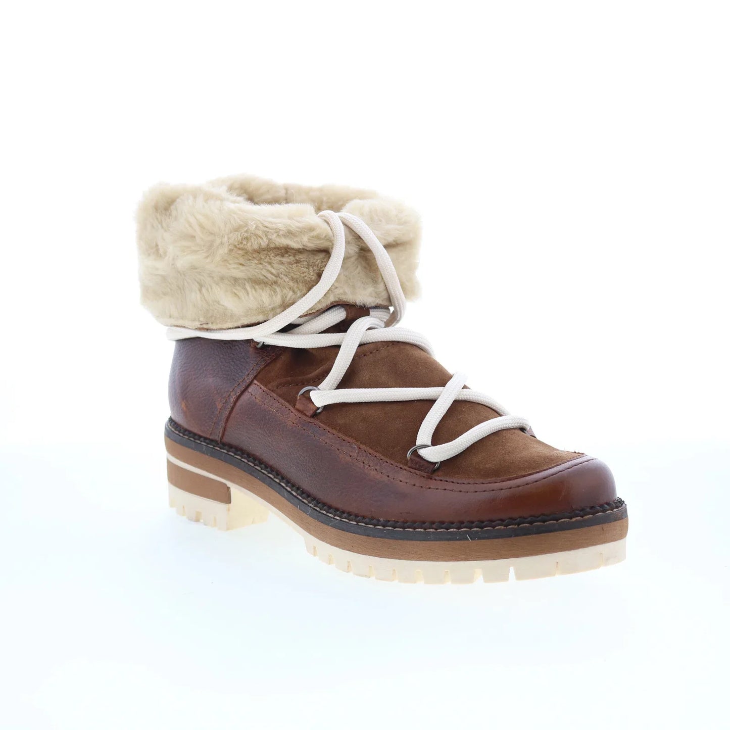 Pajar Ophelia 77631 Womens Brown Leather Lace Up Ankle & Booties Boots