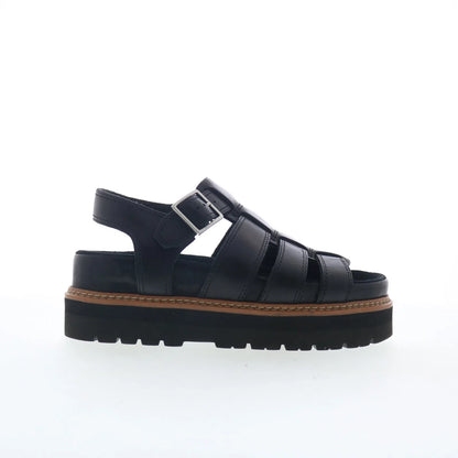 Clarks Orianna Twist 26176317 Womens Black Leather Strap Sandals Shoes