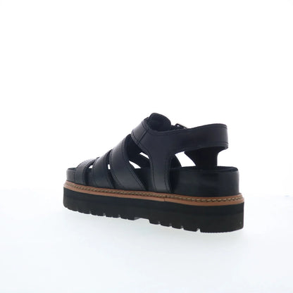 Clarks Orianna Twist 26176317 Womens Black Leather Strap Sandals Shoes