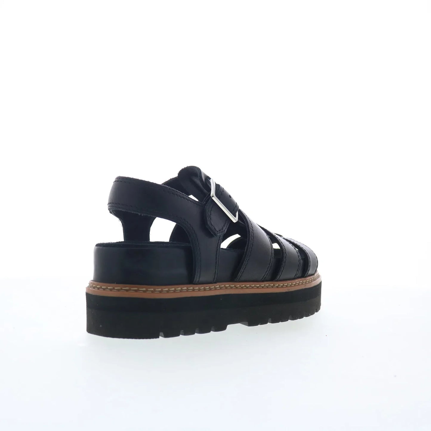 Clarks Orianna Twist 26176317 Womens Black Leather Strap Sandals Shoes