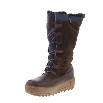 Pajar Paige 44499 Womens Brown Leather Zipper Mid Calf Boots