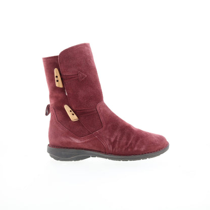 Miz Mooz Pamela Womens Burgundy Suede Zipper Casual Dress Boots