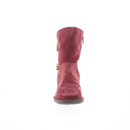 Miz Mooz Pamela Womens Burgundy Suede Zipper Casual Dress Boots