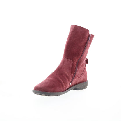 Miz Mooz Pamela Womens Burgundy Suede Zipper Casual Dress Boots