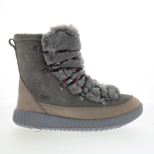 Pajar Pamona 52467 Womens Gray Nubuck Lace Up Ankle & Booties Boots