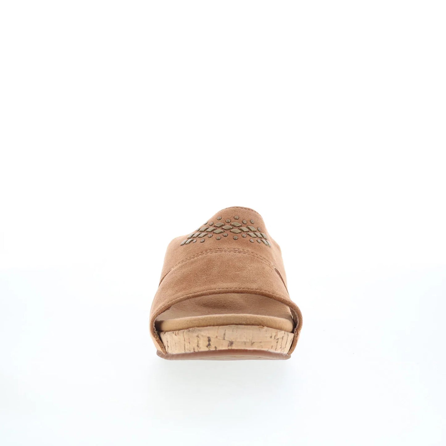 Spenco Passport Wedge SP1158SAD Womens Brown Leather Slides Sandals Shoes