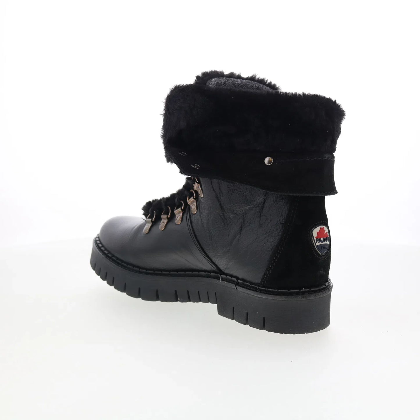 Pajar Penny 77595 Womens Black Leather Lace Up Ankle & Booties Boots