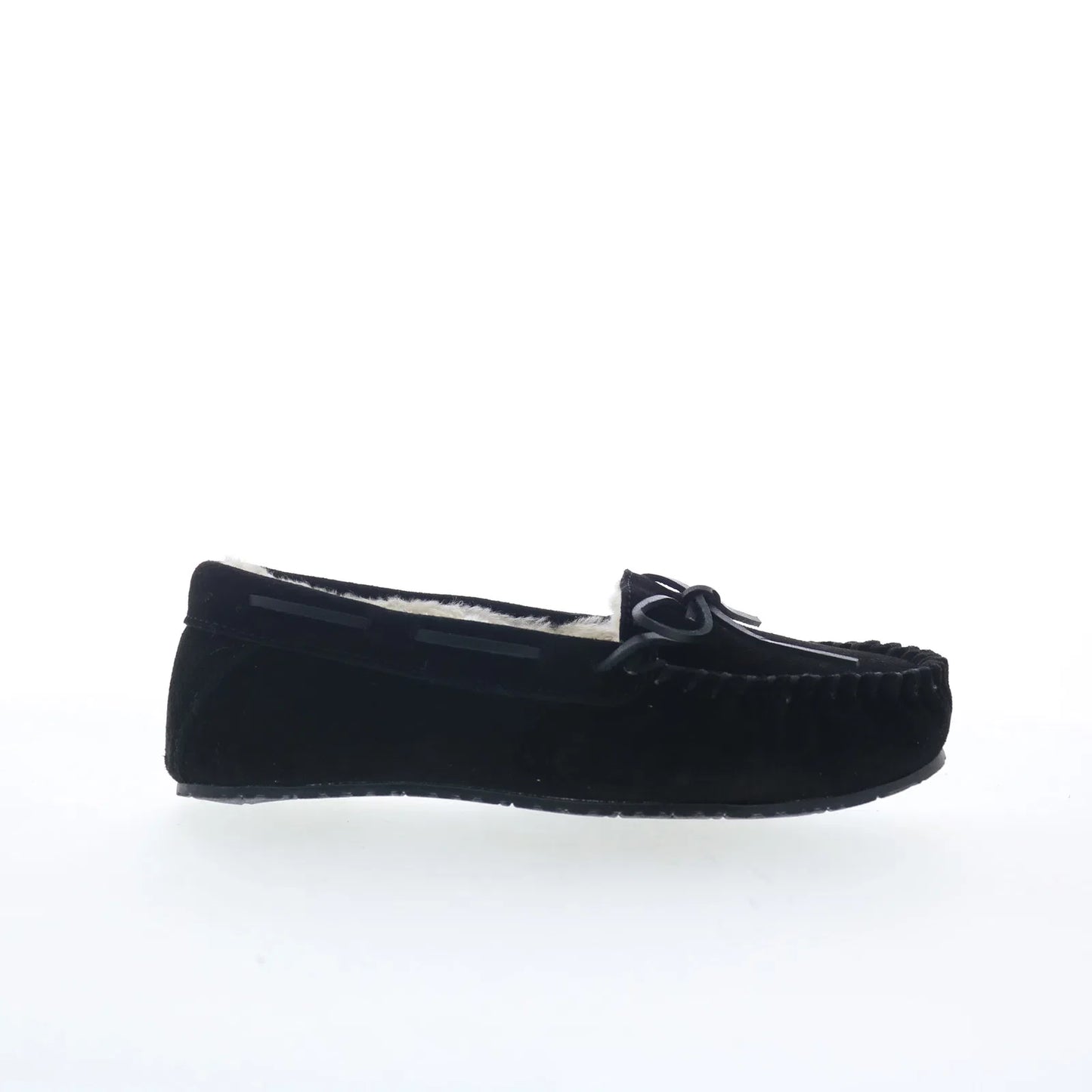 Minnetonka Petra Trapper 40698 Womens Black Suede Loafer Slippers Shoes