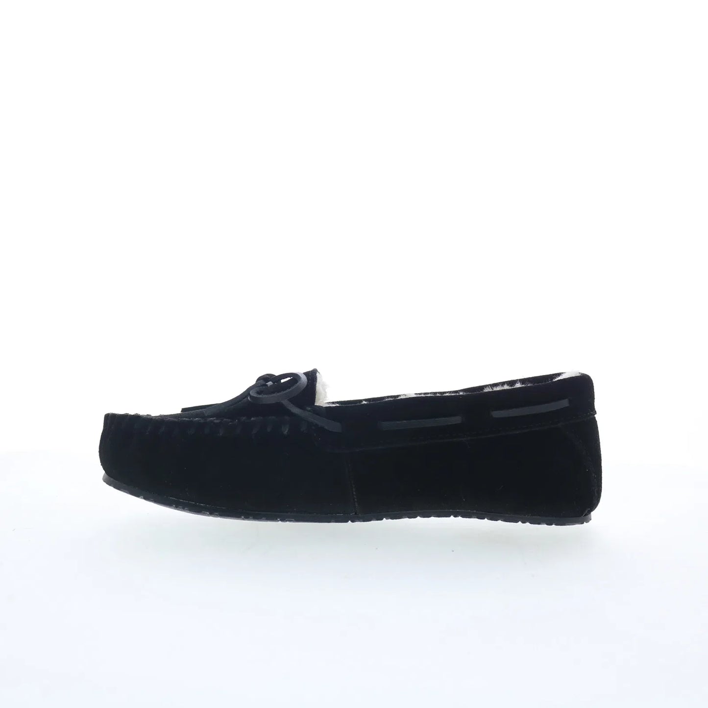 Minnetonka Petra Trapper 40698 Womens Black Suede Loafer Slippers Shoes