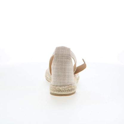 Minnetonka Prima 60650 Womens Beige Canvas Slip On Espadrille Flats Shoes