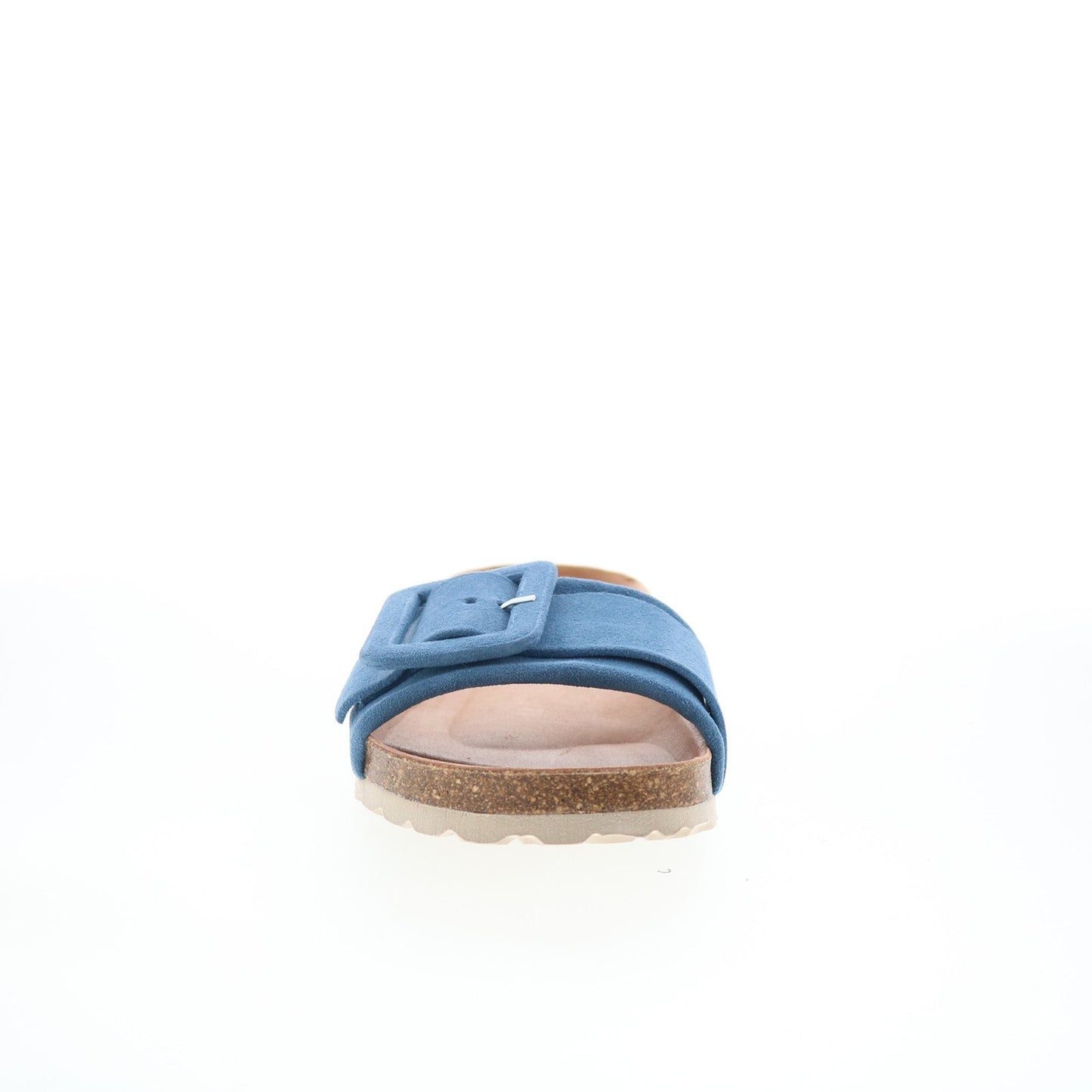 Miz Mooz Reiko Womens Blue Suede Slip On Slides Sandals Shoes