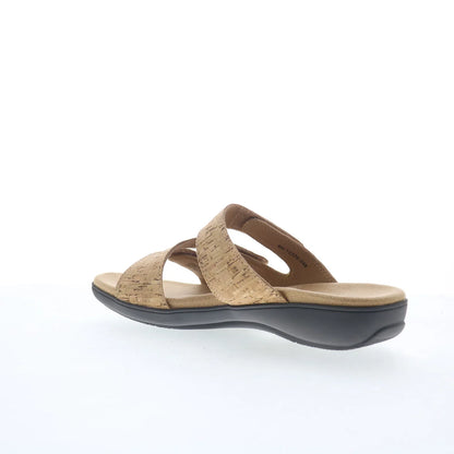 Trotters Rose T2326-248 Womens Brown Leather Slip On Slides Sandals Shoes