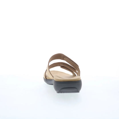 Trotters Rose T2326-248 Womens Brown Leather Slip On Slides Sandals Shoes