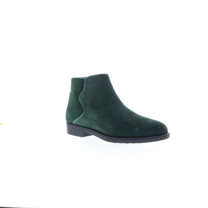 Bos. & Co. Rural Womens Green Suede Zipper Ankle & Booties Boots