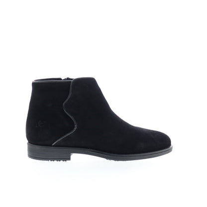 Bos. & Co. Rural Womens Black Suede Zipper Ankle & Booties Boots