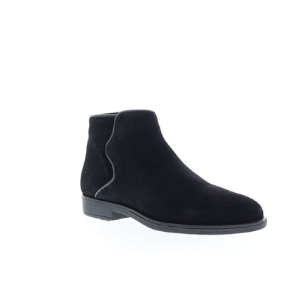 Bos. & Co. Rural Womens Black Suede Zipper Ankle & Booties Boots
