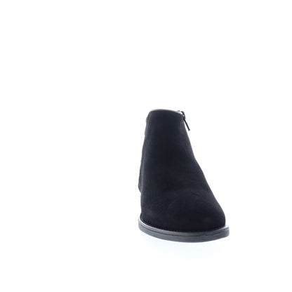 Bos. & Co. Rural Womens Black Suede Zipper Ankle & Booties Boots