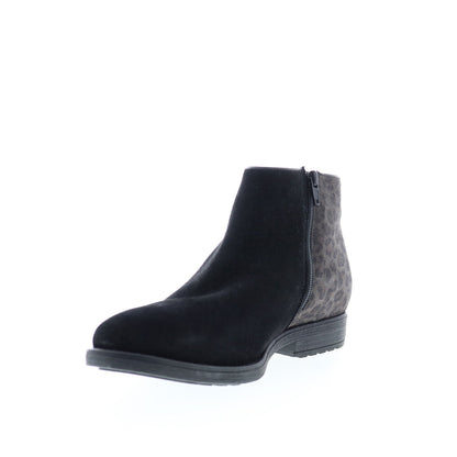 Bos. & Co. Rural Womens Black Suede Zipper Ankle & Booties Boots