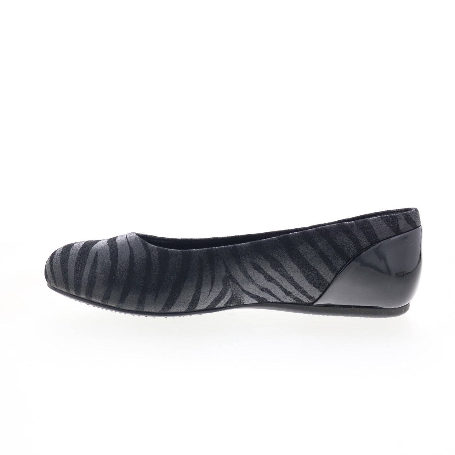 Softwalk Sonoma S1862-941 Womens Black Wide Leather Ballet Flats Shoes