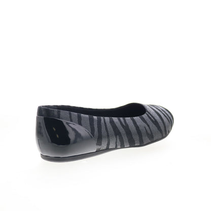 Softwalk Sonoma S1862-941 Womens Black Wide Leather Ballet Flats Shoes