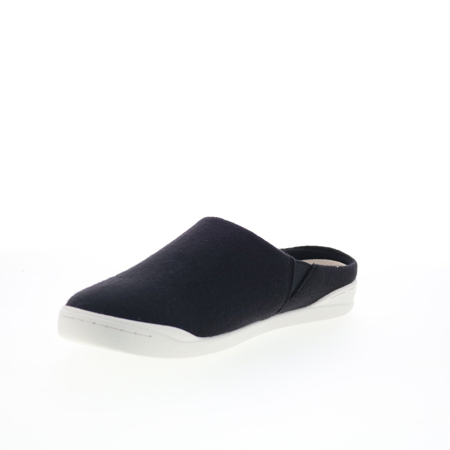 SoftWalk Auburn S2151-016 Womens Black Canvas Slip On Mule Flats Shoes