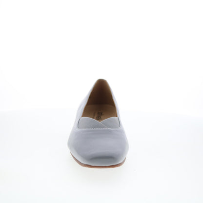 SoftWalk Viana S2217-431 Womens Gray Leather Slip On Ballet Flats Shoes