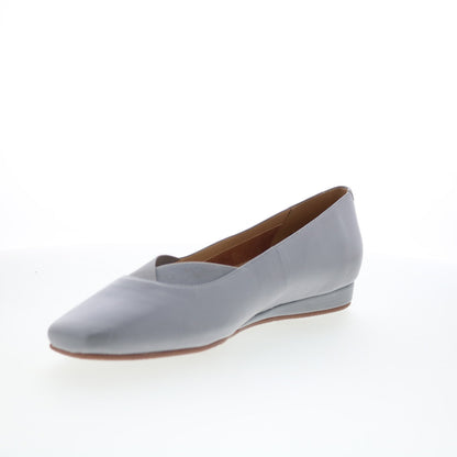 SoftWalk Viana S2217-431 Womens Gray Leather Slip On Ballet Flats Shoes