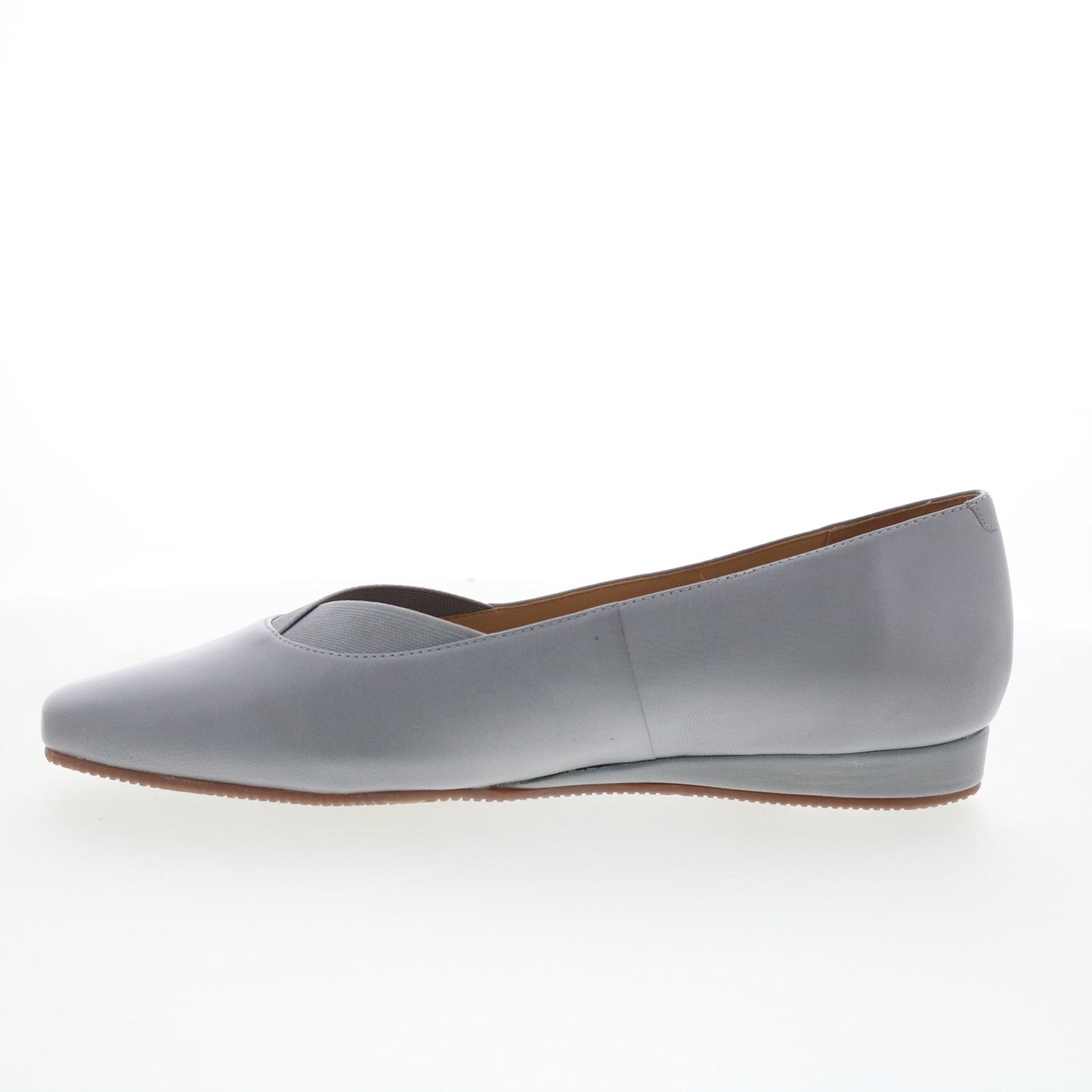 SoftWalk Viana S2217-431 Womens Gray Leather Slip On Ballet Flats Shoes