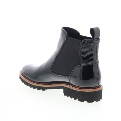 SoftWalk Indy S2251-005 Womens Black Leather Slip On Chelsea Boots