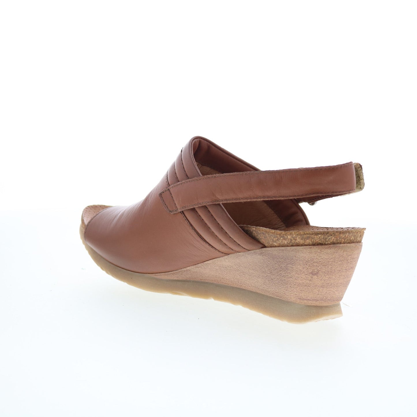 Miz Mooz Sabina Womens Brown Leather Strap Wedges Sandals Shoes
