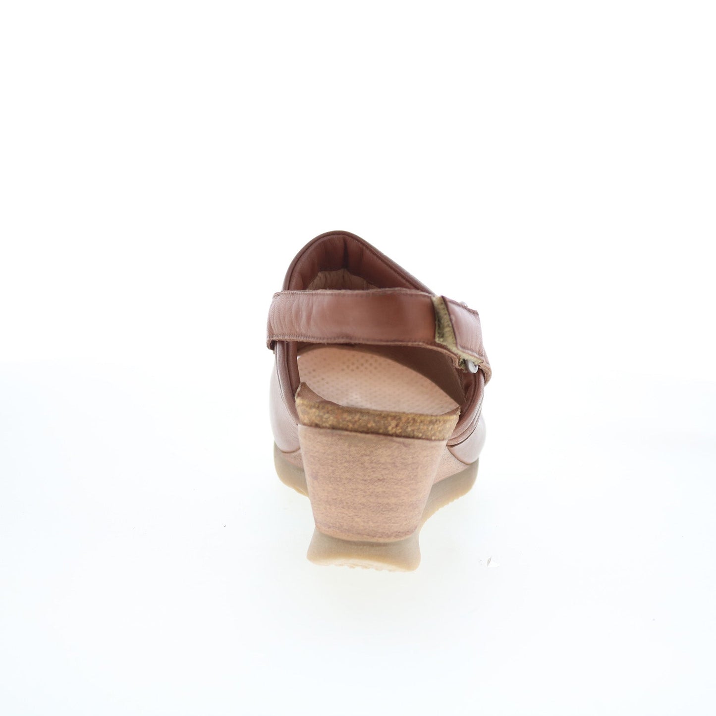 Miz Mooz Sabina Womens Brown Leather Strap Wedges Sandals Shoes