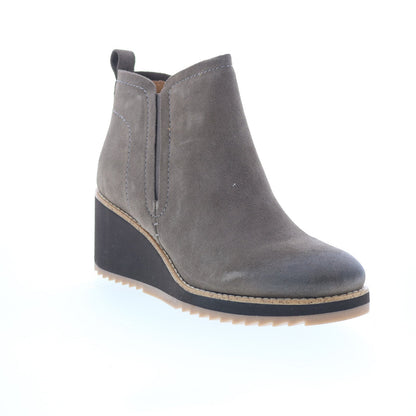 Sofft Emeree SF00490 Womens Gray Suede Slip On Ankle & Booties Boots