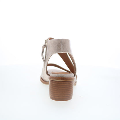 Sofft Camille SF00759 Womens Gray Leather Zipper Heeled Sandals Shoes