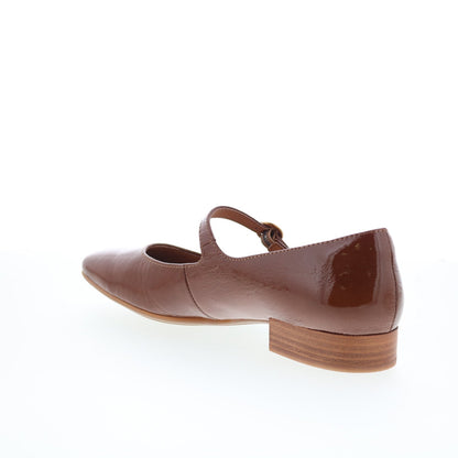 Sofft Elsey SF00907 Womens Brown Leather Hook & Loop Mary Jane Flats Shoes