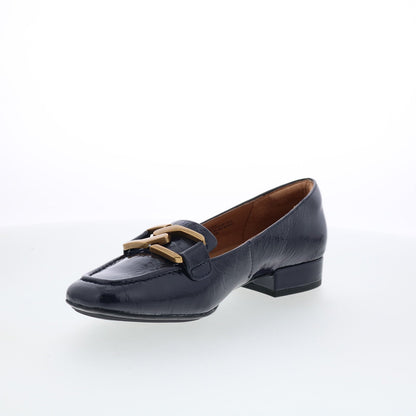 Sofft Erica SF00908 Womens Blue Leather Slip On Loafer Flats Shoes
